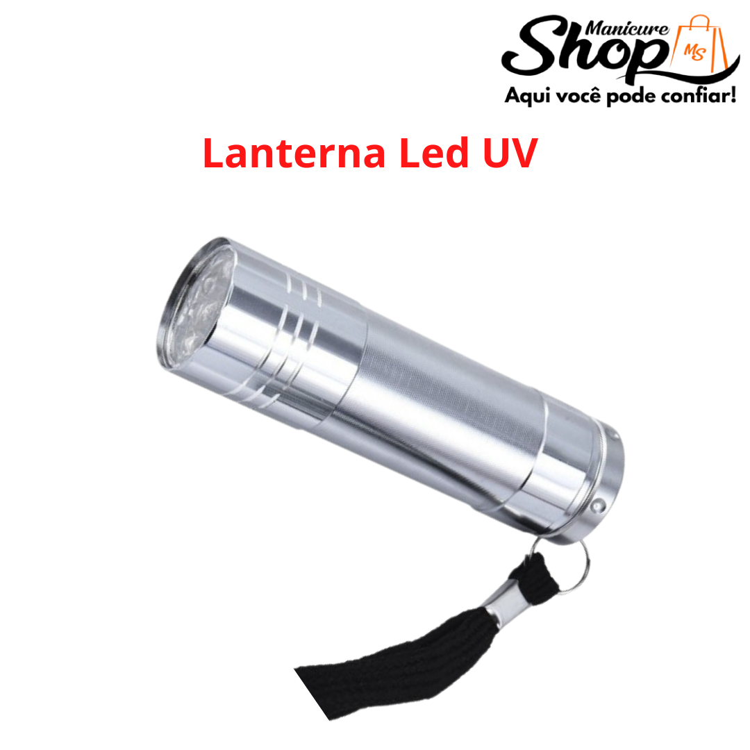 Mini Lanterna LED UV – Prata