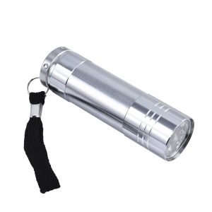 Mini Lanterna LED UV – Prata