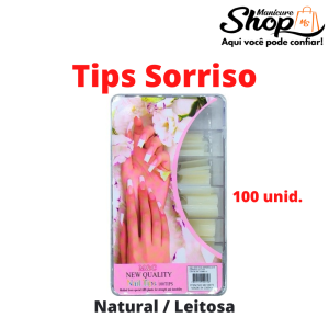 Tips Sorriso – Natural / Leitosa- 100un – M&C New Quality