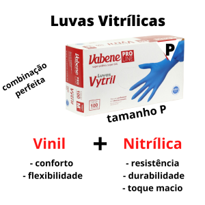 Luvas Vitrílicas P – VITRYL Pro Line – 100 Unid.