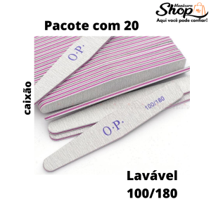 Pacote- 20 Lixas (Lavável) 100/180 Abre Poros – Caixão