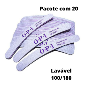 Pacote- 20 Lixas (Lavável) 100/180 Abre Poros – Banana