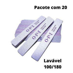 Pacote – 20 Lixas (Lavável) 100/180 Abre Poros – Reta