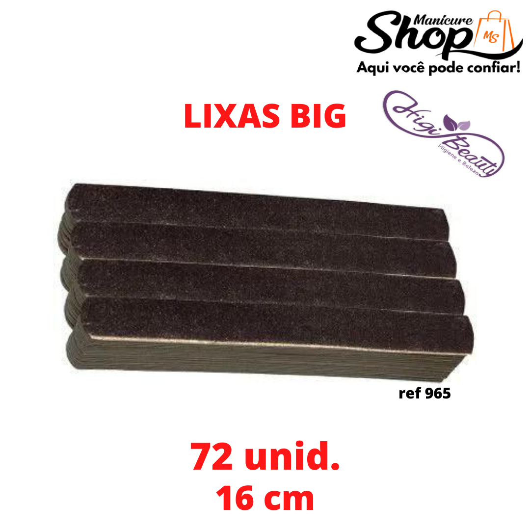 Lixas BIG Descartáveis – Preta 16cm – 72 Unid. – Ref. 965 – HIGIBEAUTY / HIGIBRAS