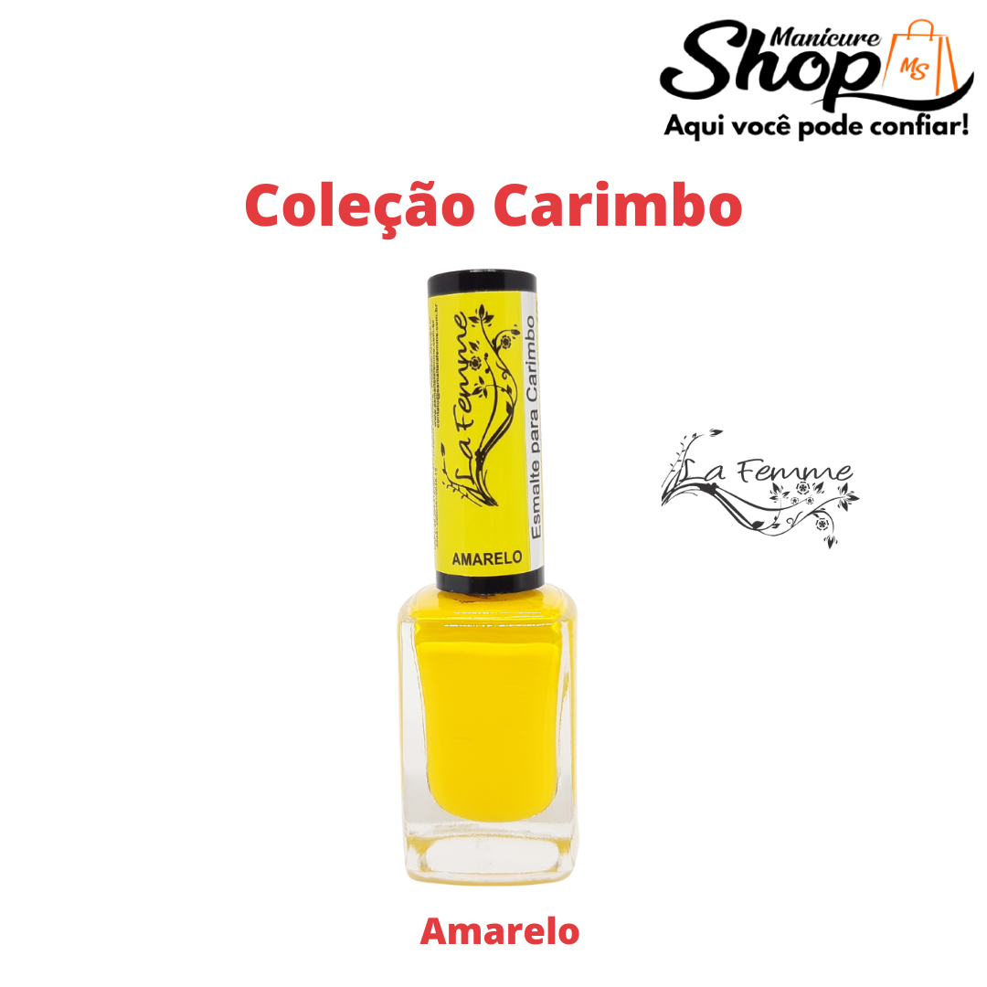 Esmalte – Amarelo  – P/ Carimbo – 9ml – La Femme