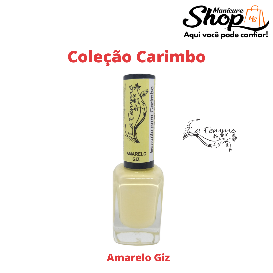 Esmalte – Amarelo Giz – P/ Carimbo – 9ml – La Femme
