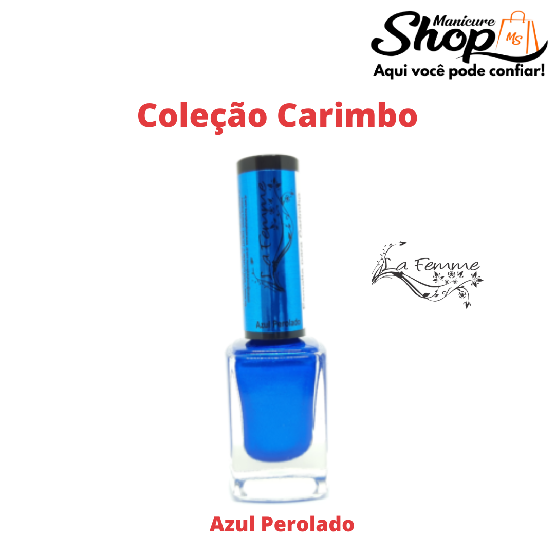 Esmalte – Azul Perolado – P/ Carimbo – 9ml – La Femme
