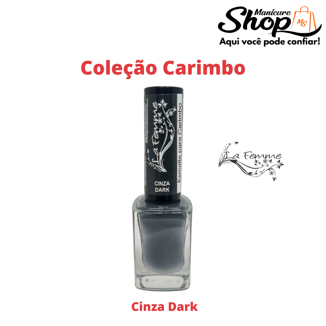 Esmalte – Cinza Dark – P/ Carimbo – 9ml – La Femme
