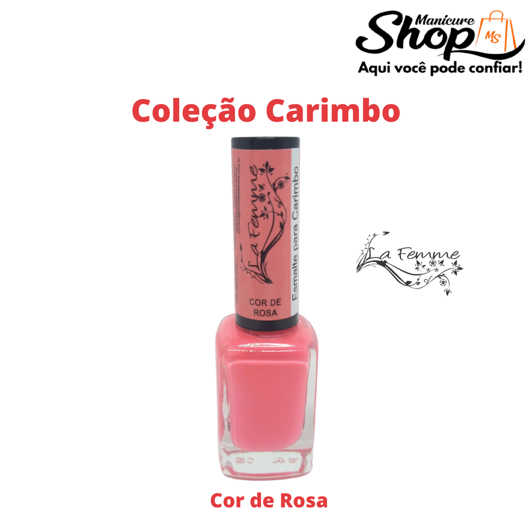 Esmalte – Cor De Rosa – P/ Carimbo – 9ml – La Femme