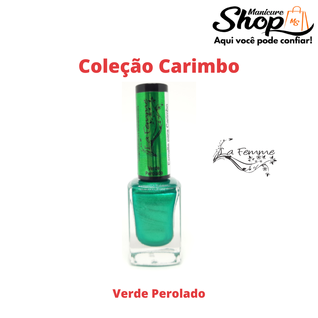 Esmalte – Verde Perolado – P/ Carimbo – 9ml – La Femme