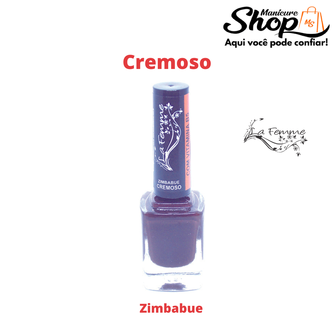 Esmalte – Zimbabue – Coleção Cremosos – 9ml – La Femme