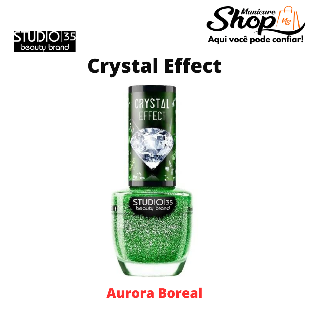 Esmalte Glitter – Aurora Boreal – 9ml – Crystal Effect – STUDIO 35