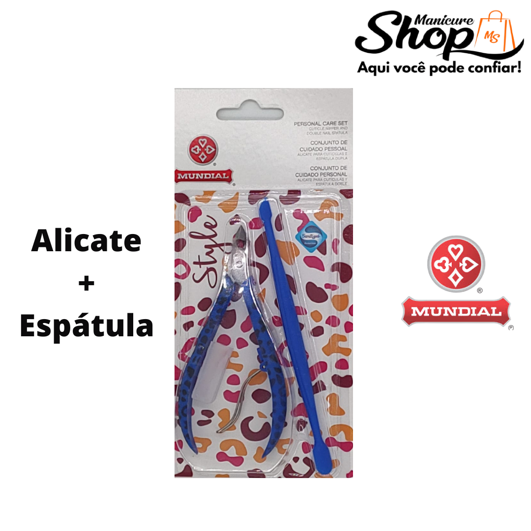 Kit Alicate + Espátula – Alicate Mundial – 2 Itens – Azul