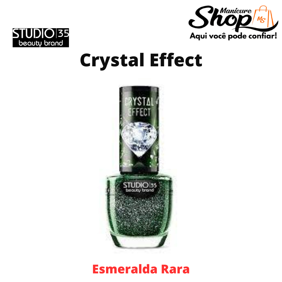 Esmalte Glitter – Esmeralda Rara – 9ml – Crystal Effect – STUDIO 35
