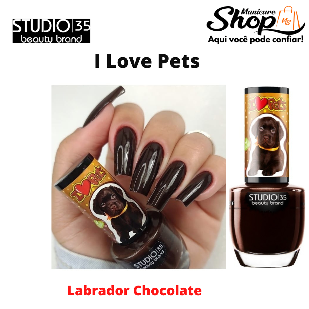 Esmalte Cremoso – Labrador Chocolate – 9ml – I Love Pets – STUDIO 35