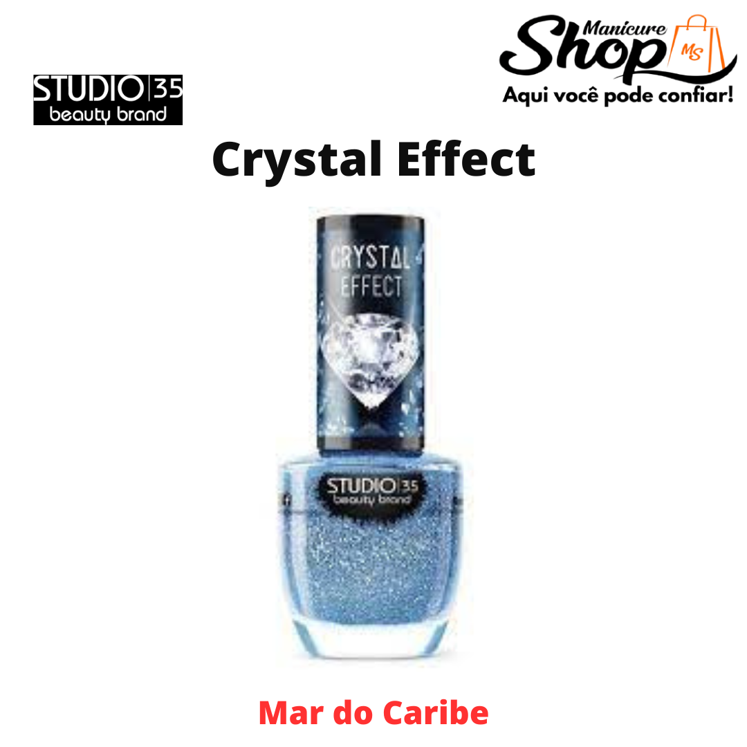 Esmalte Glitter – Mar Do Caribe – 9ml – Crystal Effect – STUDIO 35