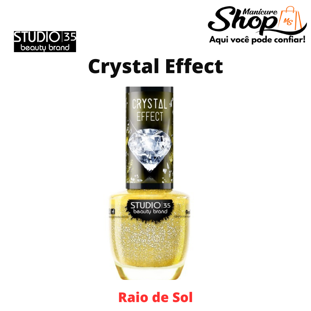 Esmalte Glitter – Raio De Sol – 9ml – Crystal Effect – STUDIO 35