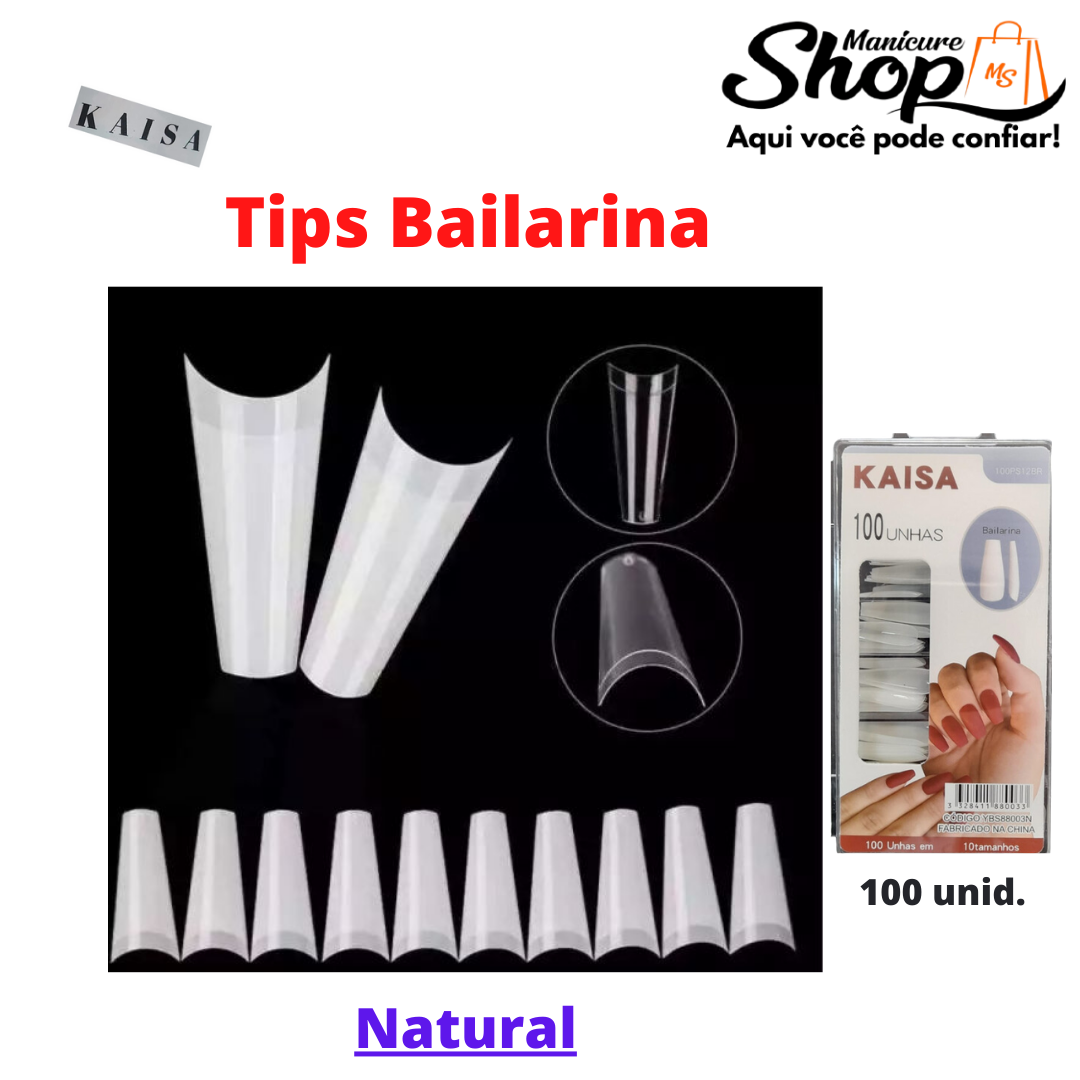 Tips Bailarina – Natural – 100un – KAISA