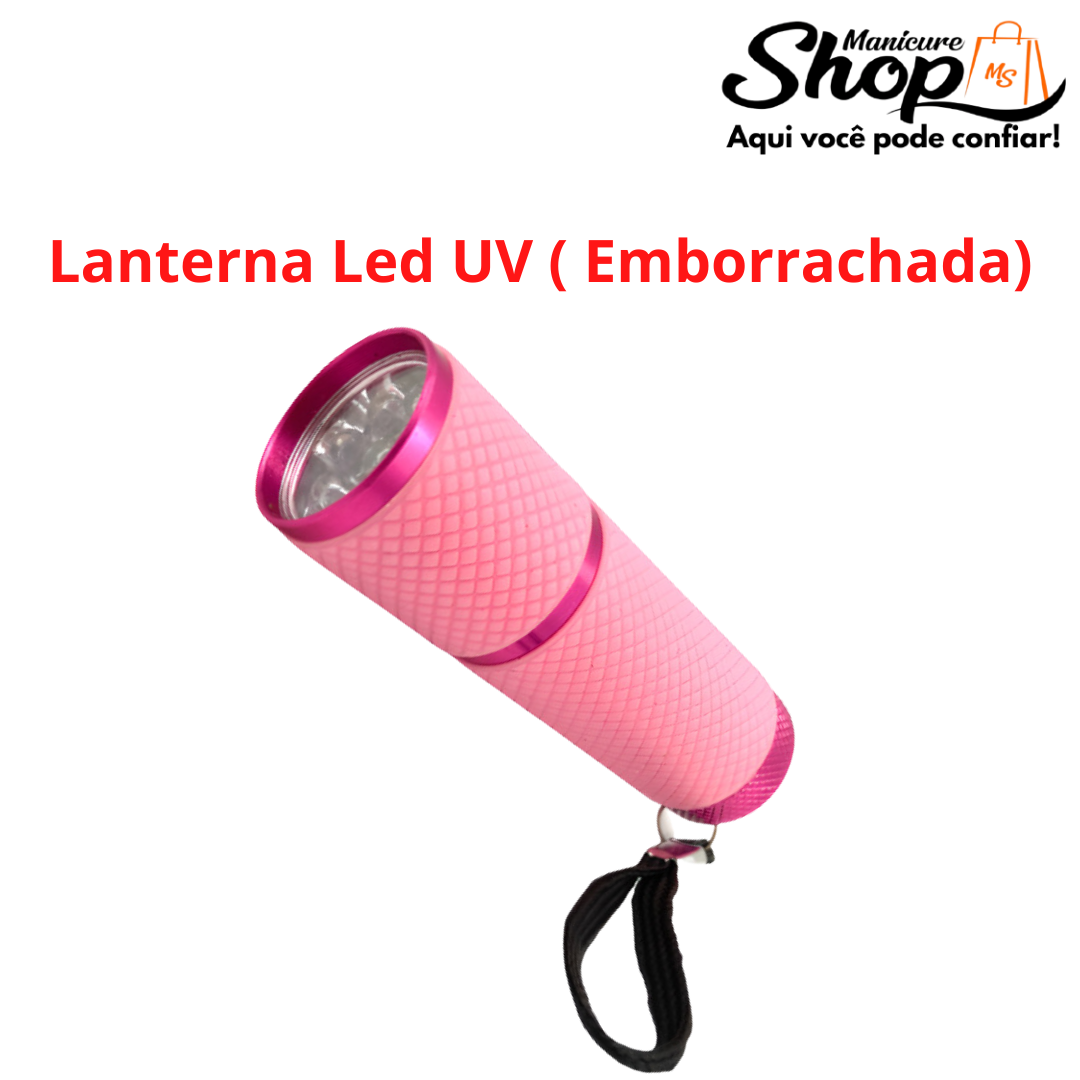 Mini Lanterna Led Uv ( Emborrachada) – Rosa