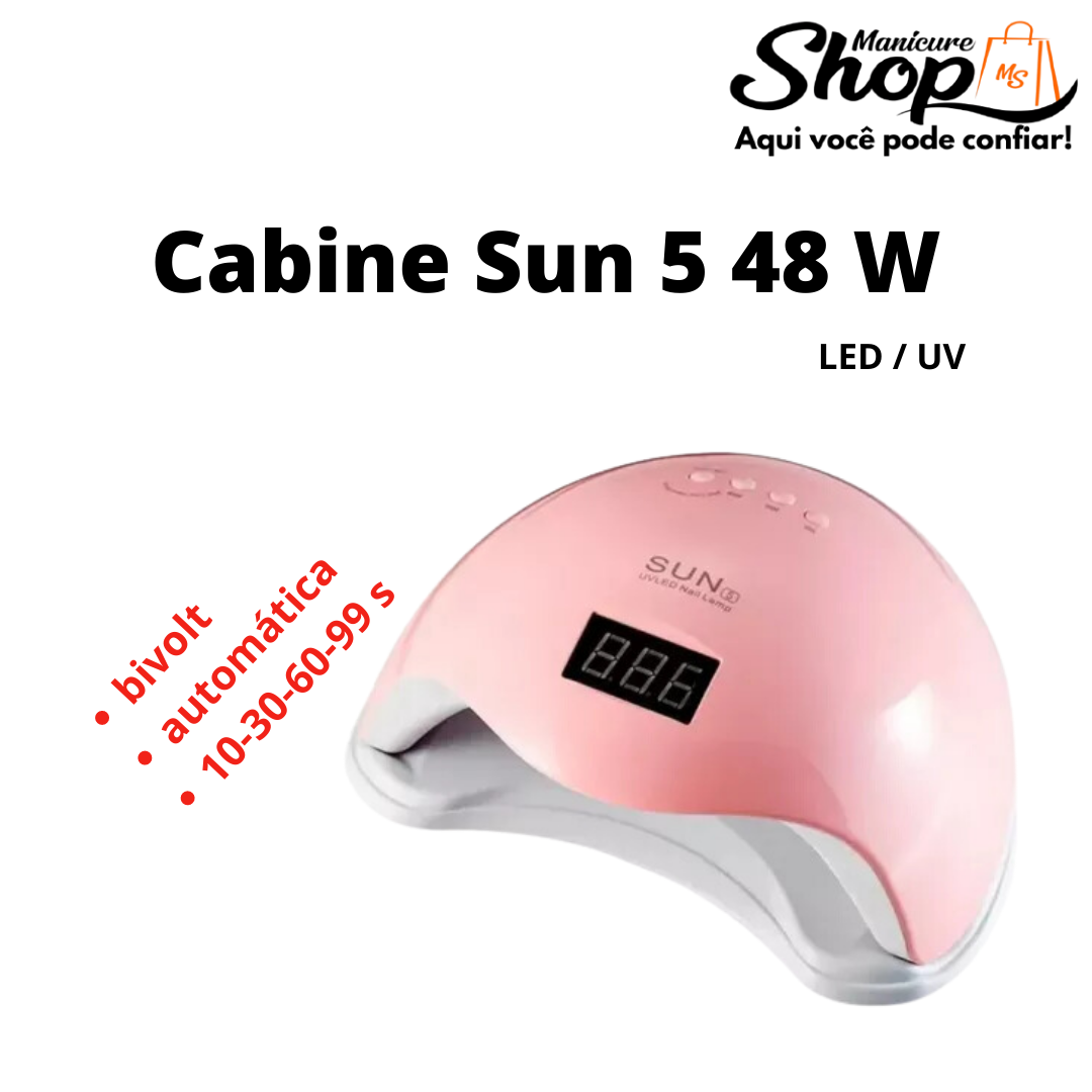 Cabine LED / UV 48W – SUN 5 – Rosa – YQ